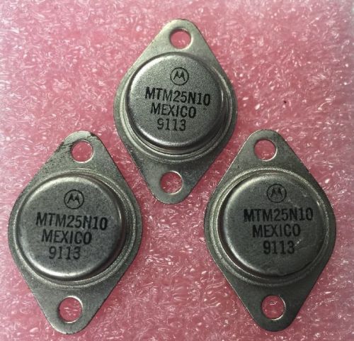 Lot of 3 MOTOROLA MTM25N10 Power Field Effect Transistor New