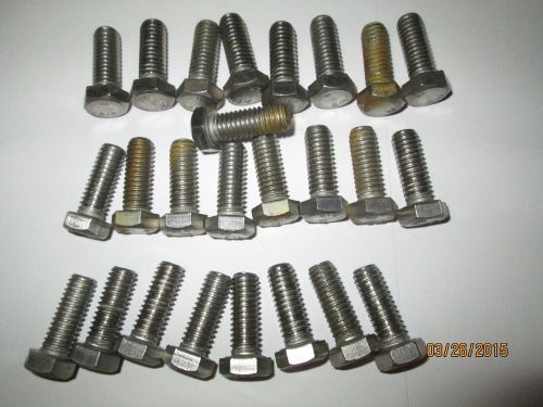 &#034;316&#034; HIGH GRADE Stainless Steel 3/8&#034;-16x1 Hex Capscrews, 25 Pcs.