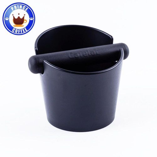 Cafelat Tubbi Knockbox Espresso Grounds Bin Knocking Out (Black-Small)