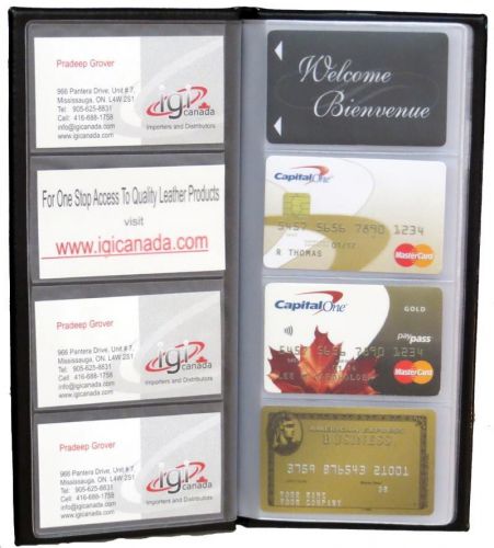 Business Card/ Credit Card Organizer Holder Black- #9712