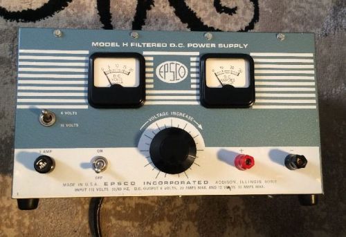 Vintage EPSCO Model H D.C. Power Supply - *Damaged*