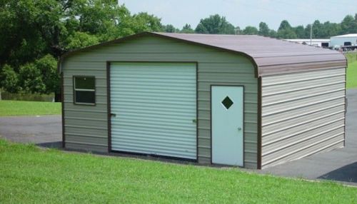 18 x 21 x 8 Metal Building Delivered/Installed - One car garage &amp; storage space