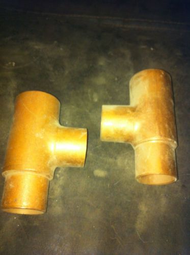 2- 11/4&#034;x 1&#034;x 1&#034; Copper Pressure Tees