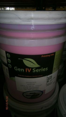 GEN IV K2 4622 HP Fluorescent Violet water-based screenprint ink  5 gal.