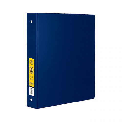 BAZIC 1.5&#034; Blue 3-Ring Binder w/ 2-Pockets  of-12