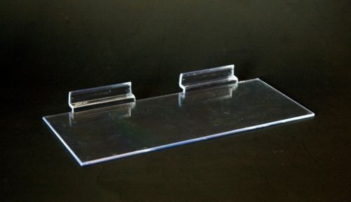 NEW SLATWALL 10&#034; x 4&#034;CLEAR ACRYLIC SHOE DISPLAY SHELF 10 pack