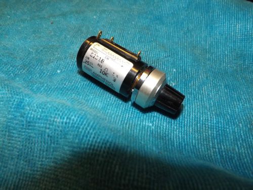 AMPHENOL HELICAL POTENTIOMETER - 10K OHMS  15 TURN DIAL f/ AUDIO / HAM RADIO