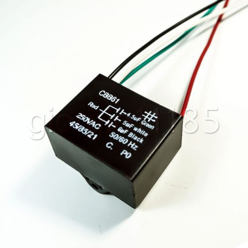 2 pcs New Capacitor CBB61 4.5uf + 5uf + 6uf 250VAC 50/60Hz 4 Wires