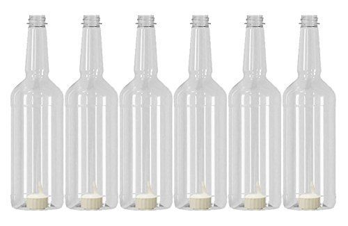 Concession Express Long Neck 32oz Quart Bottles With Flip-Top Caps