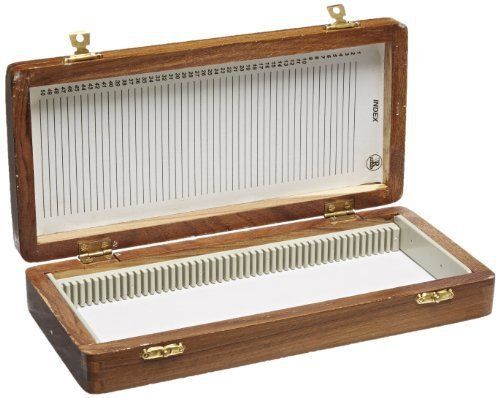 United Scientific WSB050 Wooden Slide Storage Box, Holds 50 Slides