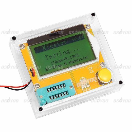 Mega328 transistor tester esr meter led diode triode capacitor w/ clear case hot for sale