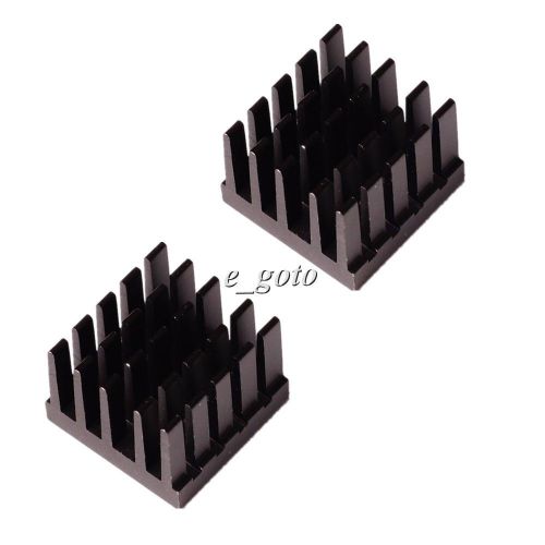 2PCS IC Heat sink Aluminum 18*18*13.5MM 18X18X13.5MM Cooling Fin 3M8810 ADHESIVE