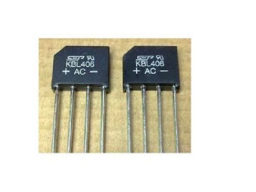 2pcs KBL406 KBL-406 4A 600V Single Phases Diode Rectifier Bridge Single