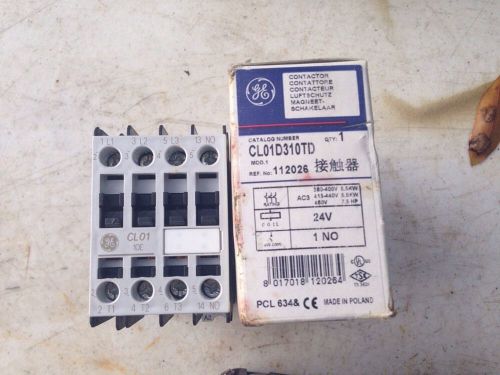 NEW GE GENERAL ELECTRIC 24VDC STARTER CONTACTOR CL01D310TD