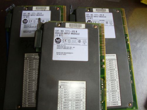 (3) ALLEN-BRADLEY 1771-IFE/B ANALOG  INPUT MODULES