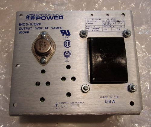 INTERNATIONAL POWER IHC5-6/OVP POWER SUPPLY 5V 6AMP OUTPUT