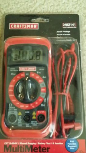 Craftsman multimeter, digital, with 8 functions and 20 ranges for sale