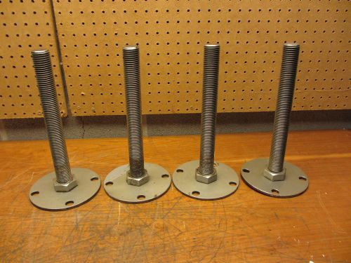 Lot of 4 HD Machine Leveling Feet Leveler Leveling Base 11 1/2&#034; Tall