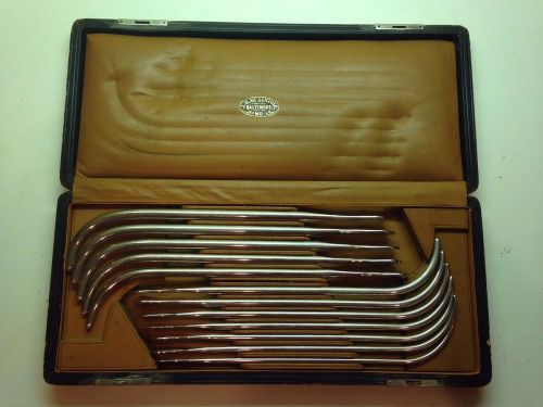 Complete Set of VINTAGE Urethral Dilation Rods with case