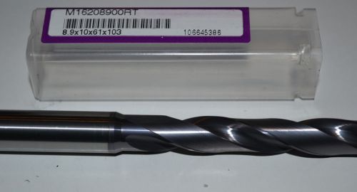 HANITA 8.9MM Dia 103MM Long Solid Carbide Drill NEW-TIALN COATING  1 Pc