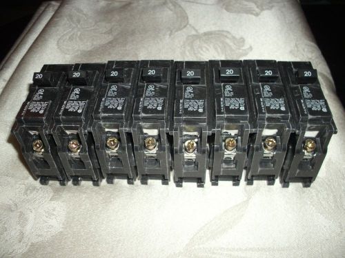 (8) MURRY MP120 SINGLE POLE 20 AMP CIRCUT BREAKERS