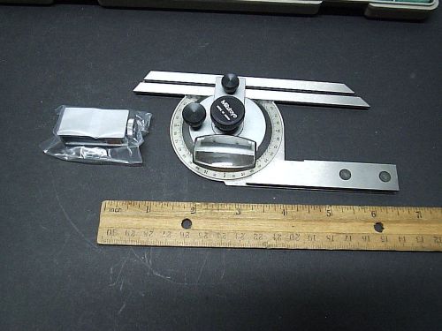 Mitutoyo 187-904, Universal Bevel Protractor, 6&#034; Blade, 5 min Vernier Resolution