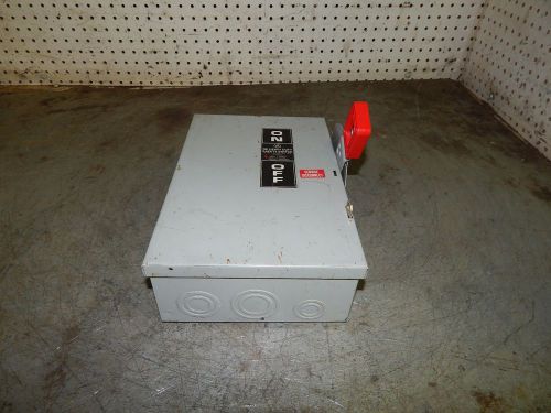Used, general electric ge th3361 safety switch fusible 30 amp 600 vac for sale