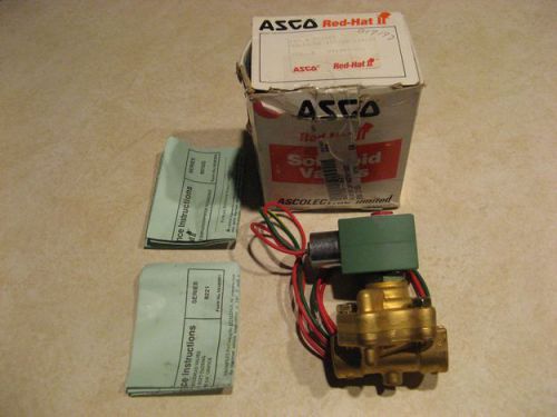 Asco Red-Hat II Solenoid Valve 8221G1 3/8&#034; 120V 2W NC