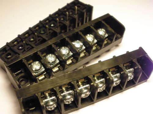 ( 3 PC. ) AUGAT/TYCO 6PCV-06-008, 6 POSITION, BARRIER TERMINAL BLOCK STRIPS, NEW