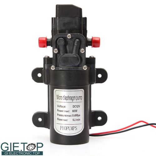 DC 12V 60W Electric Diaphragm High Pressure Washing Pump Automatic Switch Black