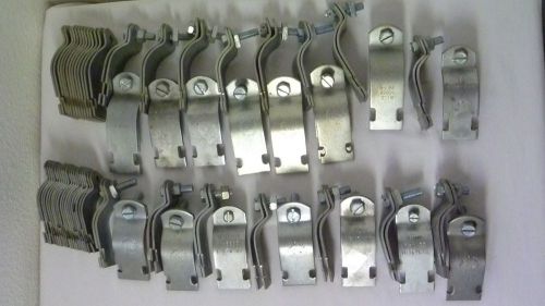 Nos 45 sets westrut &amp; power strut steel straps clamps surplus never used no box for sale