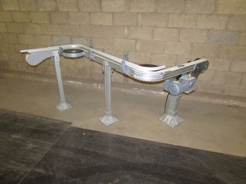 S curved flexlink conveyor 2.5&#034; x 120&#034; 230v 3ph for sale