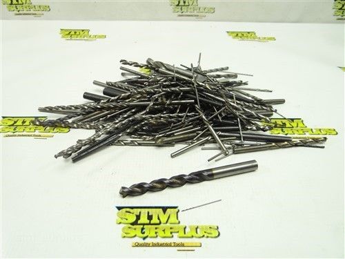 50+ ASSORTED HSS STRAIGHT SHANK TWIST DRILLS 1/32&#034; TO 21/64&#034; PTD TITEX GUHRING