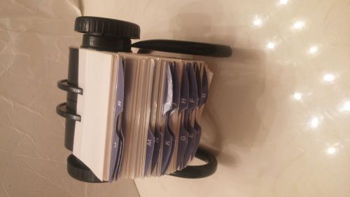 Rolodex Rotary Business Card File w/ Blank Cards Alphabet Desk Organizer