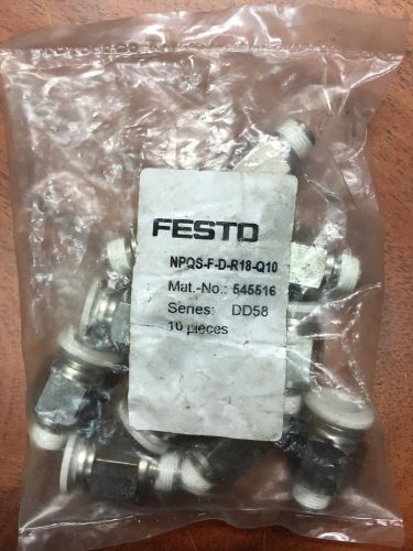 FESTO NPQS-F-D-R18-Q10 series DD58 quick connector 1/8 thread BSP to 10mm pipe