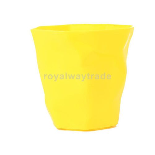 Pen Pencil Holder Pot Desktop Organizer Plastic Yellow 1:6 Scale NEW