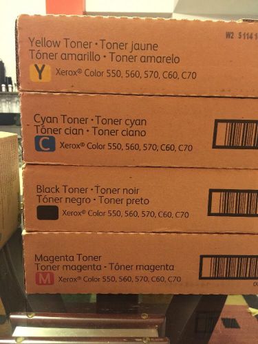 Xerox Color 550 560 570 CMYK Full Toner Set 006R01521-22-23-24 Same Day Shipping