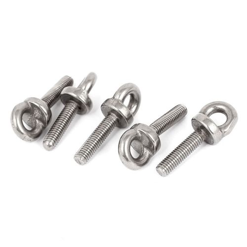 M5 x 20mm Metric Thread Machinery Shoulder Lifting Eye Bolt 5Pcs