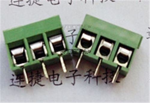 10 pcs 3p green plug-in screw terminal block connector 5.08mm pitch through hole for sale