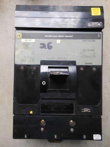 Square d mh36400 circuit breaker iline 3pole 400amp 600v 1yr warranty! for sale