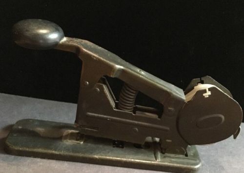 Vintage Working Bates Model B Wire Stapler w/ Tweezers Industrial Machine Age