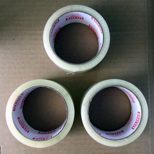 Uline economy hot melt tape ~ 3 rolls ~ 2.0 mil ~ 2&#034; x 55 yds. ~ clear ~ s-3258 for sale