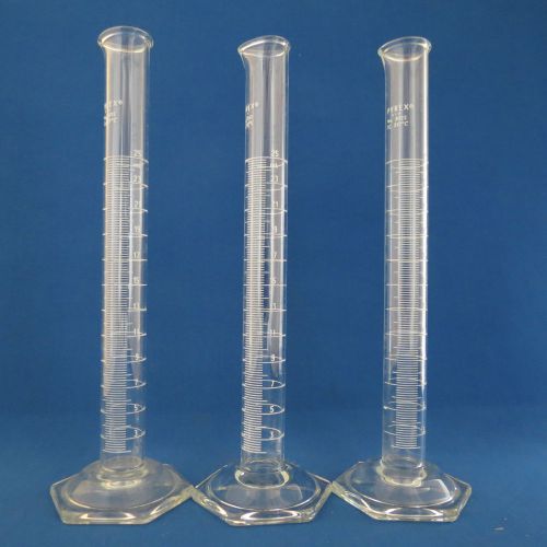 Qty 3 Pyrex 25mL Graduated Cylinders #3022