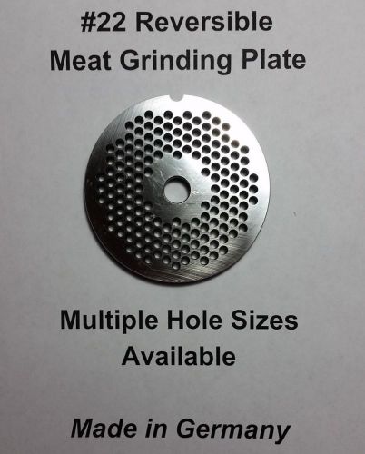 #22 Reversible Meat Grinding Plate- Multiple Sizes Available- Made in Germany