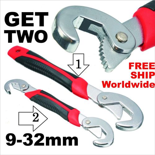 2pcs multi-function universal quick snap n grip adjustable wrench spanner set for sale