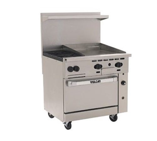 Vulcan 36s-2b24g endurance™ restaurant range gas 36&#034; (2) 30,000 btu open... for sale