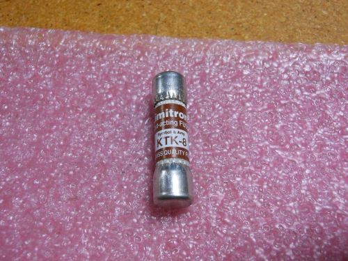 BUSSMANN FUSE 8 AMPS # KTK-8  NSN: 5920-00-081-0230  600VAC