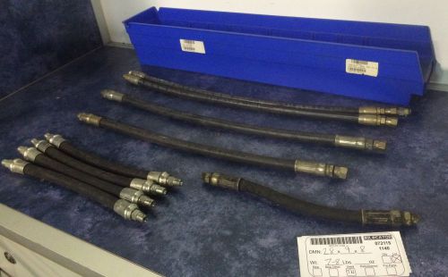 Lot of 9  Hydraulic Hoses