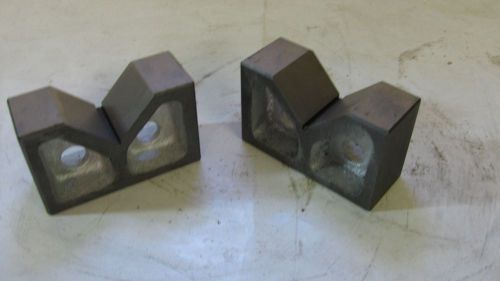 5&#034; CAST IRON PAIR V-BLOCKS GROUND