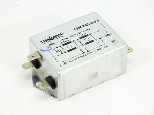 Timonta Suppression Filter 250VOLT 6AMP FSW 2-65-6/0.5